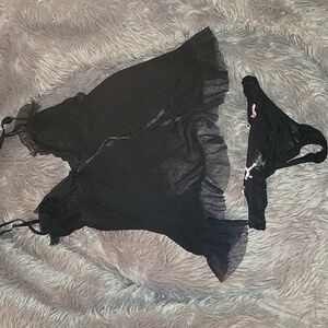 Amourette A Little Love Affair Sheer Teddy & thong XS/S